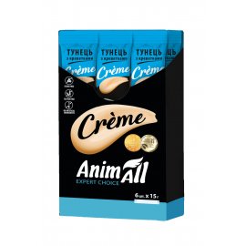 AnimAll Cat Snack Creme ласощі у вигляді крему для котів ТУНЕЦЬ ТА КРЕВЕТКИ