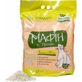 Мафин Стандарт - Комкующийся бентонитовый наполнитель для кошачьего туалета
