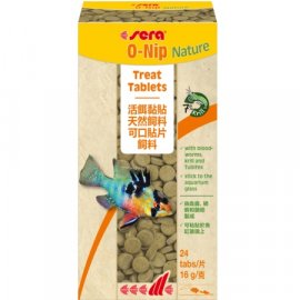 Sera O-NIP NATURE лакомства для рыб в виде прикрепляемых к стеклу таблеток