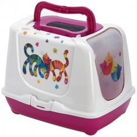 Moderna Trendy Friends Forever закритий туалет для кішок, яскраво-рожевий