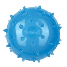 AnimAll Fun игрушка с пищалкой для собак МЯЧ С ШИПАМИ, синий