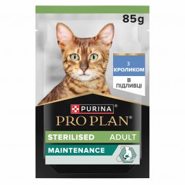 Purina Pro Plan Adult Sterilised Maintenance Rabbit вологий корм для стерилізованих котів, шматочки в соусі КРОЛИК