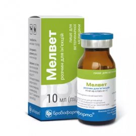 Бровафарма Мелвет 0,5% протизапальний і знеболювальний препарат при захворюваннях опорно-рухового апарату для собак та котів