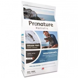 Pronature Holistic (Пронатюр Холістік) MEDITERRANEA LARGE BITES беззерновий корм для собак середніх та великих порід ЛОСОСЬ З В'ЯЛЕНИМИ ТОМАТАМИ