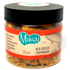 Mavsy Лакомство для собак и кошек, сублимированное ФИЛЕ ЛОСОСЯ