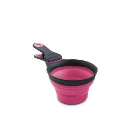 DEXAS Collapsible KlipScoop - Мірна склянка складна на кліпсі для собак і кішок, рожевий