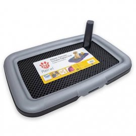 AnimAll Туалет для собак зі стовпчиком під пелюшку, сірий