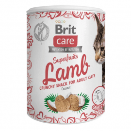 Brit Care Cat Snack Superfruits Lamb лакомство для кожи и шерсти кошек ЯГНЕНОК