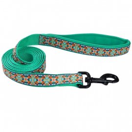 Coastal (Костал) Ribbon Weave Leash поводок для собак, ТЕМНО-БИРЮЗОВЫЙ С КОСТОЧКАМИ