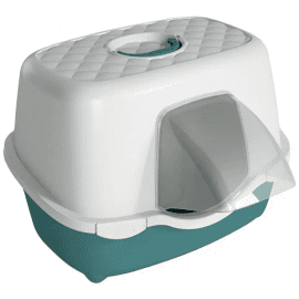Stefanplast (Стефанпласт) Tres Chic Outdoor закритий туалет для кішок, білий/смарагдовий