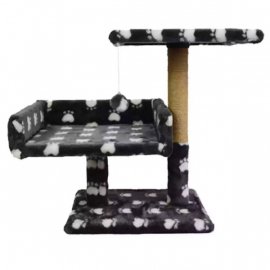 Пухнастики кігтеточка з диваном для кішок, сірий