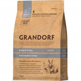 Grandorf (Грандорф) Rabbit & Turkey Adult Medium & Maxi Breeds сухой корм для собак средних и крупных пород КРОЛИК И ИНДЕЙКА