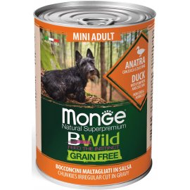 Monge Dog Bwild Grain Free Mini Adult Duck, Pumpkin & Zucchini вологий корм для собак дрібних порід КАЧКА, ГАРБУЗ та КАБАЧКИ