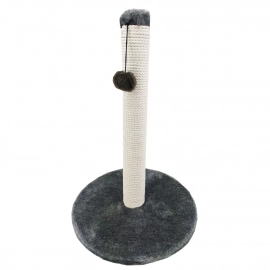 Пухнастики кігтеточка стовпчик на круглій підставці для кішок, графіт