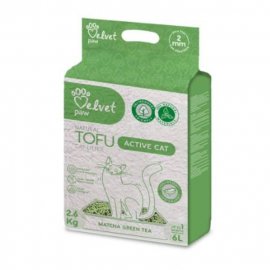 Velvet Paw Tofu Active Cat Matcha Green Tea гороховый наполнитель для активных кошек ЗЕЛЕНЫЙ ЧАЙ МАТЧА