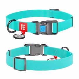 Collar WAUDOG Waterproof Нашийник для собак водостійкий з QR-паспортом, що світиться, пластикова пряжка-фастекс МЕНТОЛОВИЙ Collar WAUDOG Waterproof Нашийник для собак водостійкий з QR-паспортом, що світиться, пластикова пряжка-фастекс МЕНТОЛОВИЙ