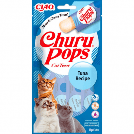 Inaba Cat Churu Pops Tuna ласощі для котів желейні палички ТУНЕЦЬ