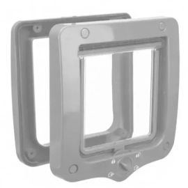 Trixie 4-WAY FLAP DOOR врезная дверца для кошек и собак мелких пород, серый Trixie 4-WAY FLAP DOOR врезная дверца для кошек и собак мелких пород, серый