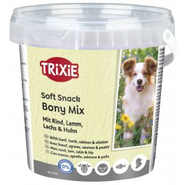 Trixie Soft Snack Bony Mix - Суміш ласощів для собак яловичина, баранина, лосось, курка