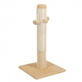 ПРИРОДА Стовпчик дряпка) Д04 з 4-ма помпонами для кішок бежевий