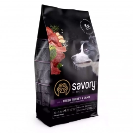 Savory (Сейвори) MEDIUM TURKEY & LAMB корм для собак средних пород ИНДЕЙКА И ЯГНЕНОК Savory (Сейвори) MEDIUM TURKEY & LAMB корм для собак средних пород ИНДЕЙКА И ЯГНЕНОК