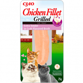 Inaba Cat Grilled Extra Tender Chicken Fillet in Crab Broth ласощі для котів КУРЯЧЕ ФІЛЕ В БУЛЬЙОНІ З КРАБА