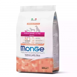Monge Dog Monoprotein  Adult Extra Small Salmon & Rice сухий монопротеїновий корм для дорослих собак міні порід ЛОСОСЬ та РИС