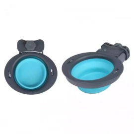 DEXAS Collapsible Kennel Bowl-Small - Миска складная с креплением для клетки для собак и кошек МАЛЕНЬКАЯ, голубой
