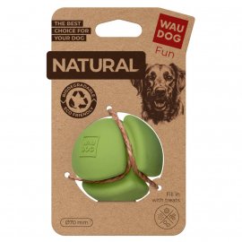 Collar WAUDOG Fun Natural іграшка для собак з гуми, що розкладається, М'ЯЧ, зелений