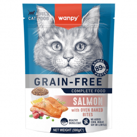 Wanpy Adult Cat Grain Free Salmon сухой беззерновой корм для кошек ЛОСОСЬ