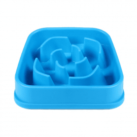 Dexas SLOW MAZE FEEDER силиконовая миска для медленного кормления, голубой