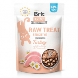 Brit Care Cat Raw Treat Sensitive Freeze-dried Turkey лакомство для кошек с чувствительным пищеварением ИНДЕЙКА Brit Care Cat Raw Treat Sensitive Freeze-dried Turkey лакомство для кошек с чувствительным пищеварением ИНДЕЙКА