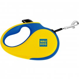 WAUDOG R-leash поводок-рулетка, светоотражающая лента, COLORS OF FREEDOM