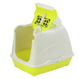 Moderna FLIP CAT JUMBO закрытый туалет для кошек с откидной крышкой, светло-зеленый