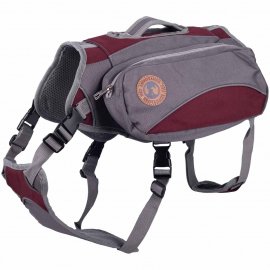Voyager Pet Dog Bagpack cумка-седло для собак, красный с серым