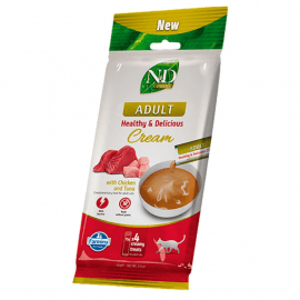 Farmina N&D Grain Free Adult Cream Chicken & Tuna ласощі для котів КУРКА ТА ТУНЕЦЬ