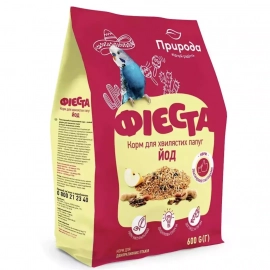 Фиеста Йод - Корм для волнистых попугайчиков и других экзотичных птиц с йодом, 600 г