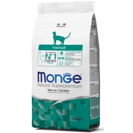 Monge Cat Hairball Chicken сухой корм для выведения шерсти у кошек КУРИЦА