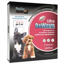 AnimAll VetLine DeWorm Ultra таблетки от глистов для собак и щенков AnimAll VetLine DeWorm Ultra таблетки от глистов для собак и щенков