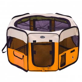 Senful Portable Soft Dog Playpen вольєр-манеж для цуценят, помаранчевий