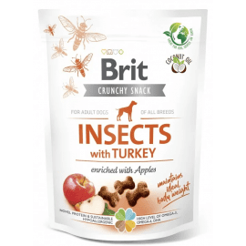 Brit Care Dog Crunchy Cracker Insects, Turkey & Apples лакомство для поддержания веса собак НАСЕКОМЫЕ, ИНДЕЙКА и ЯБЛОКИ