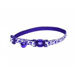 Coastal FASHION SAFE COLLAR светящийся безопасный ошейник для котов, фиолетовый леопард