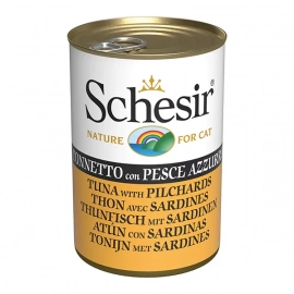 Schesir (Шезір) Tuna with Pilchards консерви для котів ТУНЕЦЬ ТА САРДИНА В ЖЕЛЕ