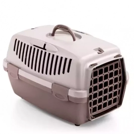 Stefanplast (Стефанпласт) GULLIVER переноска для тварин, ПЛАСТИК ДВЕРІ, ніжно-рожевий/коричневий