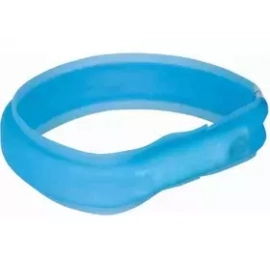 Trixie Flash Light USB светящийся ошейник из силикона, синий (12672)