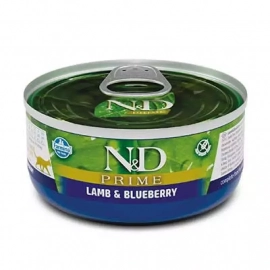 Farmina (Фармина) N&D Grain Free Prime Lamb & Blueberry Adult влажный беззерновой корм для взрослых кошек ЯГНЕНОК и ЧЕРНИКА Farmina (Фармина) N&D Grain Free Prime Lamb & Blueberry Adult влажный беззерновой корм для взрослых кошек ЯГНЕНОК и ЧЕРНИКА