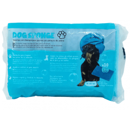 Dog Sponge Одноразовая губка с шампунем для мытья собак и кошек с экстрактом овса