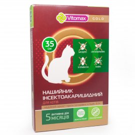Vitomax Gold Нашийник інсектоакарицидний для котів
