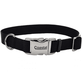 Coastal Titan Buckle нашийник для собак, чорний