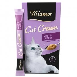 Miamor Cream Malt & Cheese кремові ласощі для виведення шерсті у котів СОЛОД та СИР